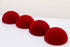 Red Flocked Round Puppet Nose - 40mm - FurriFingers